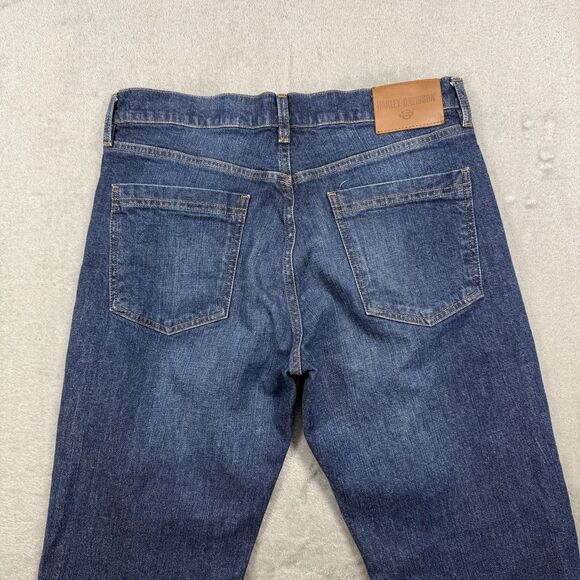 Harley Davidson Jeans Men’s 34x32 Blue Straight Leg Casual Biker Medium Wash - Picture 5 of 13
